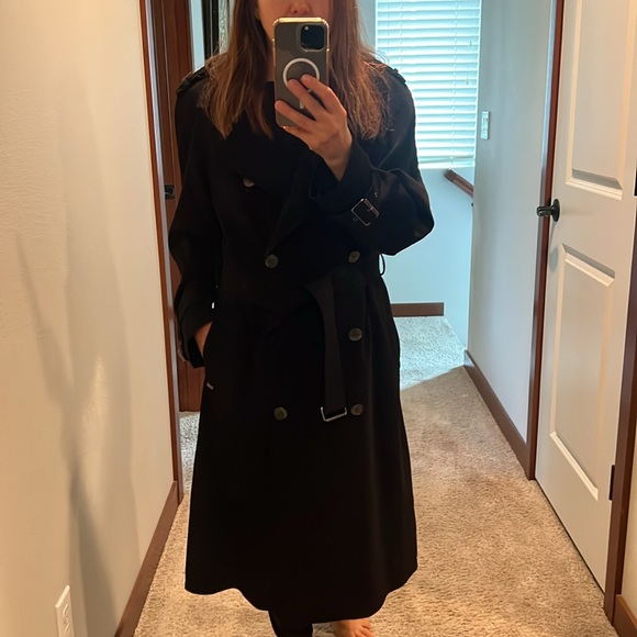 Anne Klein Black trench coat - Picture 9 of 17